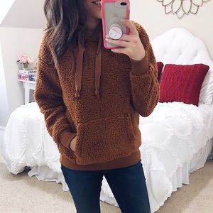 Ae Teddy Fuzzy Sherpa Hoodie 